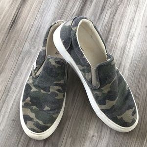 J.Crew Road trip printed canvas slip-on sneakers